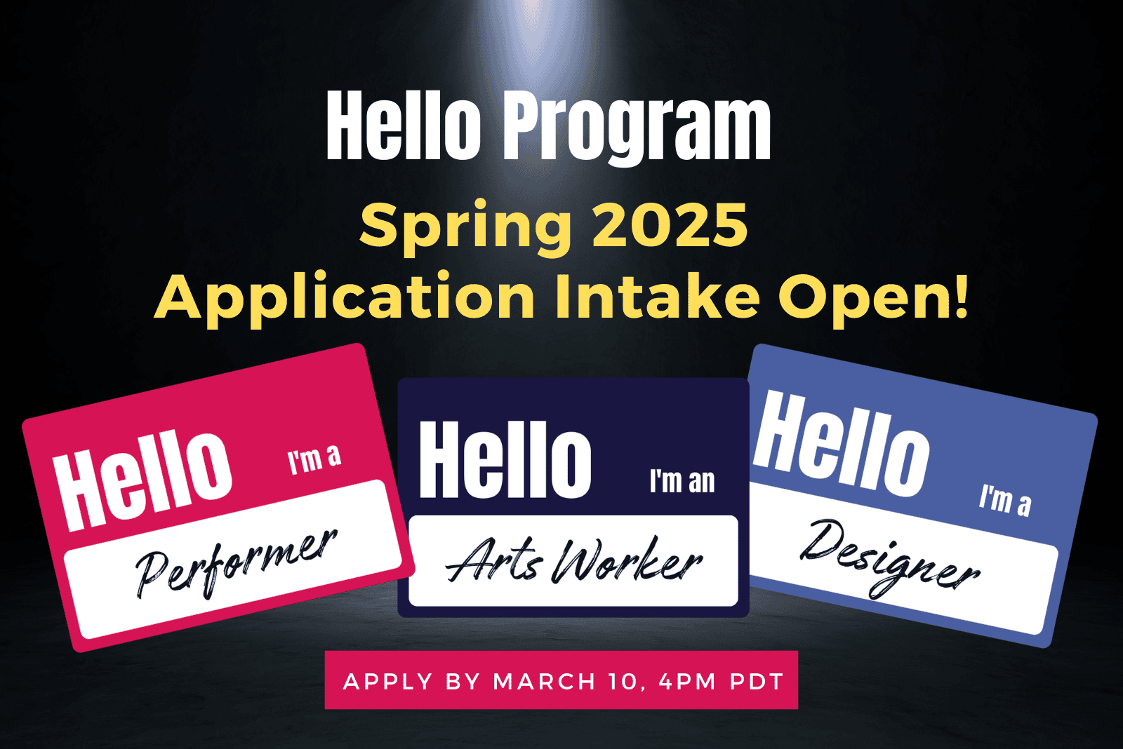 Hello Program Spring 2025 Application Intake Open!